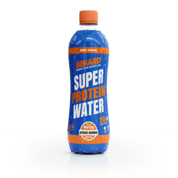 BeHard Super Protein Water Citrus Orange (12 Unidades/ 500 Ml)
